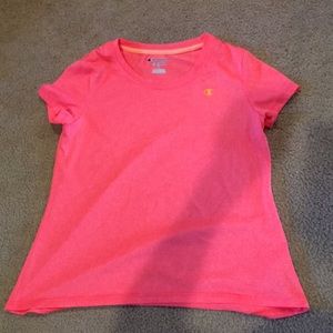 coral short sleeved shirt